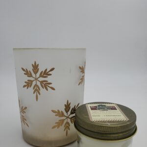 Gold/Cream Snowflake Glass- Large